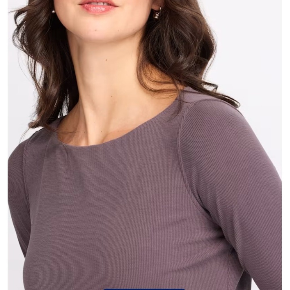 NWT- Thrive Société‎ Boat Neck Long Sleeve Top- Velvet Haze color- XL - Picture 4 of 4